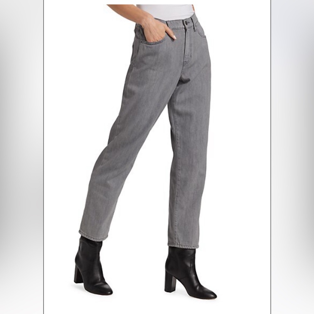 Veronica Beard Blake Classic Straight High-Rise Jeans in Winter Grey - NWT